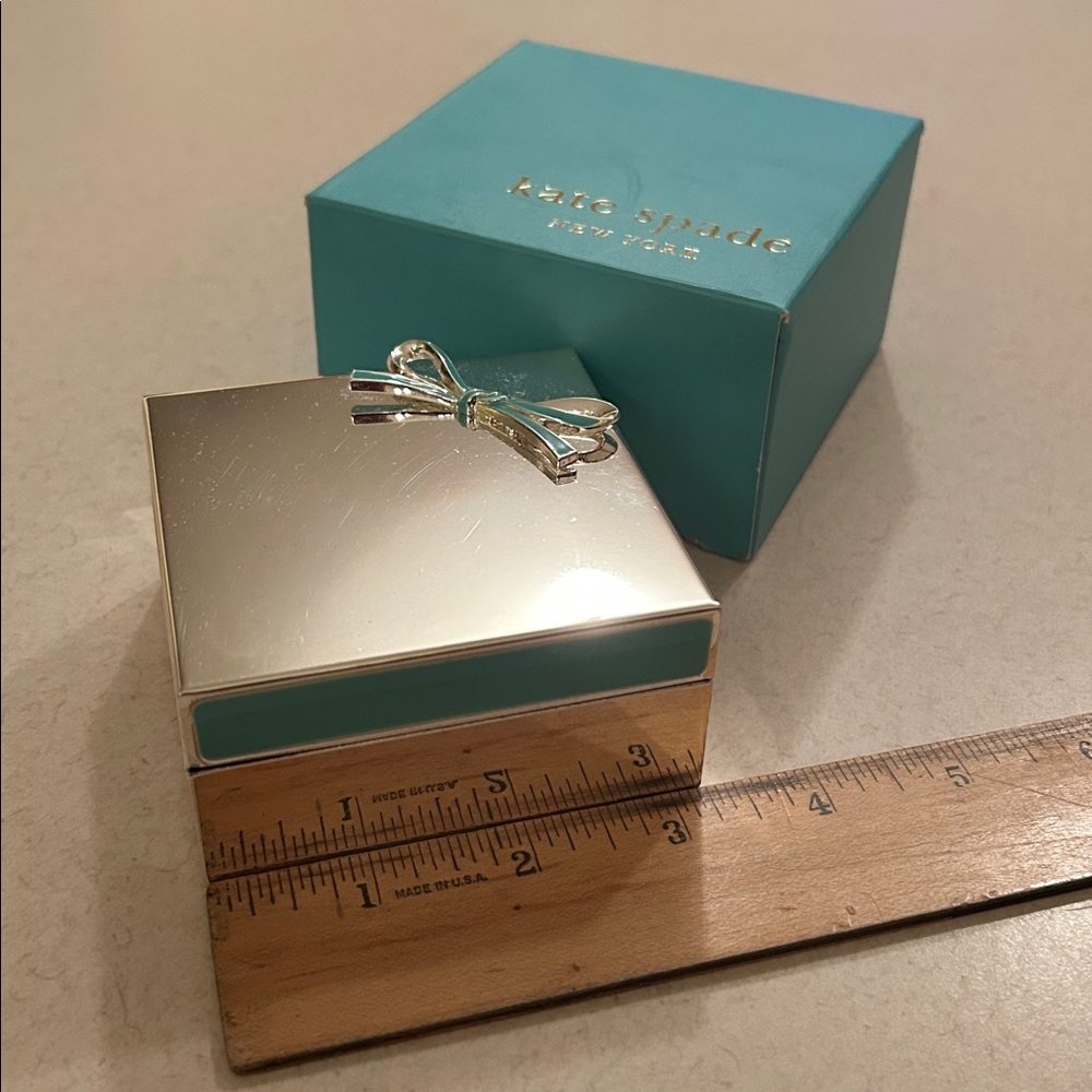 Lenox x Kate Spade New York Trinket Box Vienna Lane Silver Plate Keepsake Box - Picture 5 of 17
